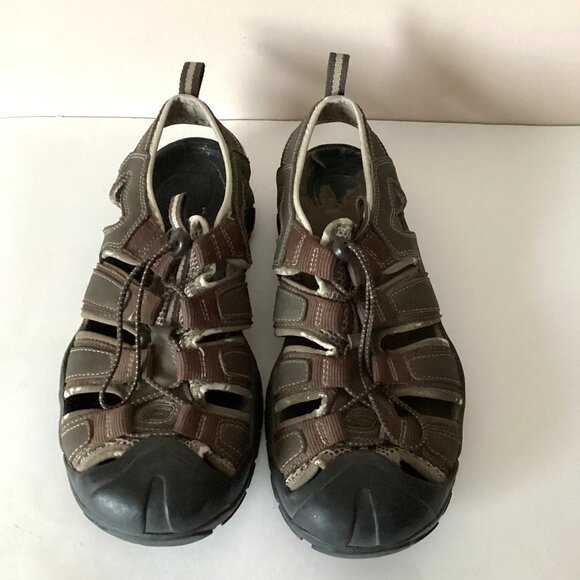 Skechers Men's Leather Fisherman Hiking Sandals Size 9 Outdoor Causal Comfort - Picture 1 of 14